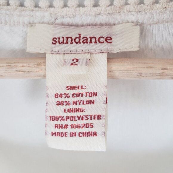 Sundance Juliet Lace Mini Dress Size 2 Ivory Boho Western Festival Lined Zipper - Picture 7 of 12